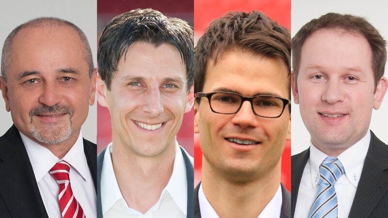 Die Vorstände des SSV Jahn: (von links) Hans Rothammer, Dr. Christian Keller, Philipp Hausner, Daniel Lesser.