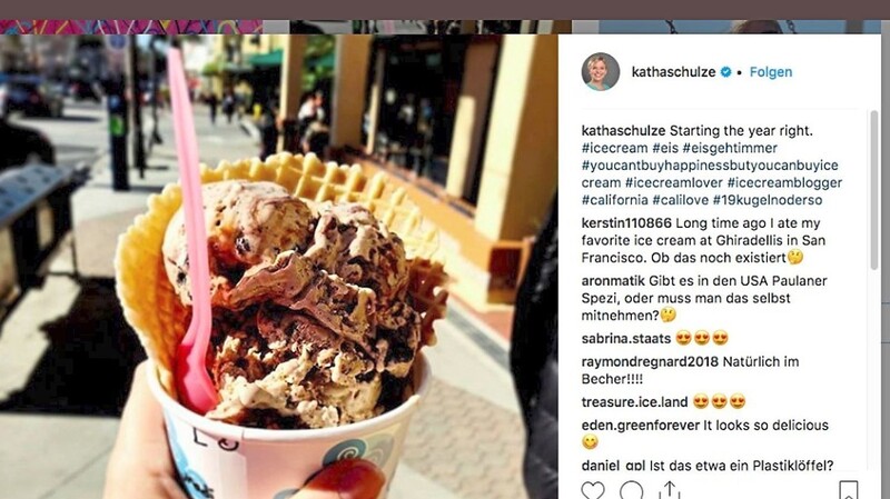Dieses Foto von einem Eisbecher hat Grünen-Fraktionschefin Katharina Schulze wohl in Kalifornien geknipst und auf Instagram geteilt.