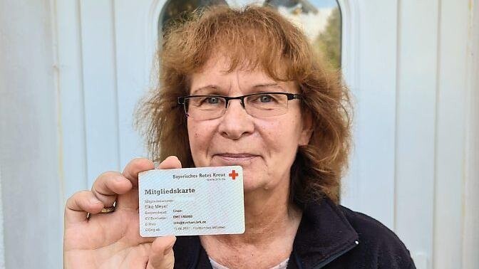 "An die BRK-Karte habe ich überhaupt nicht mehr gedacht", sagt Elke Meyer, die seit 2007 Rot-Kreuz-Mitglied ist.