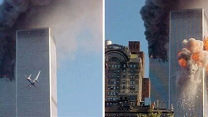 Die Bilder der Internetseite des Pentagon zeigen wie der zweite Jet auf den zu diesem Zeitpunkt noch unversehrten zweiten Turm des World Trade Centers in New York zusteuert und ihn in einem Feuerball trifft. (Archiv)