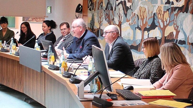 Landrat Franz Löffler (Mitte) leitete die Sitzung des Jugendhilfeausschusses am Montagnachmittag.