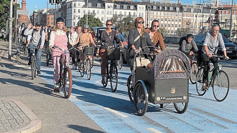 Eine wichtige Säule der fahrradfreundlichen Politik in der dänischen Hauptstadt ist, dass die Menschen mit dem Rad schneller ins Zentrum kommen als mit dem Auto.