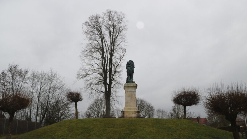 Bis Mai 2020 war das Eggmühleer Löwendenkmal flankiert von zwei Linden. Eine musste aus Sicherheitsgründen gefällt werden. Seitdem ist der optische Eindruck des Mahmals im Ungleichgewicht.  Foto: