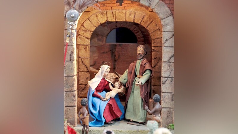 Das Heilige Paar mit dem Jesukind. Dabei ist Josef hier ohne...