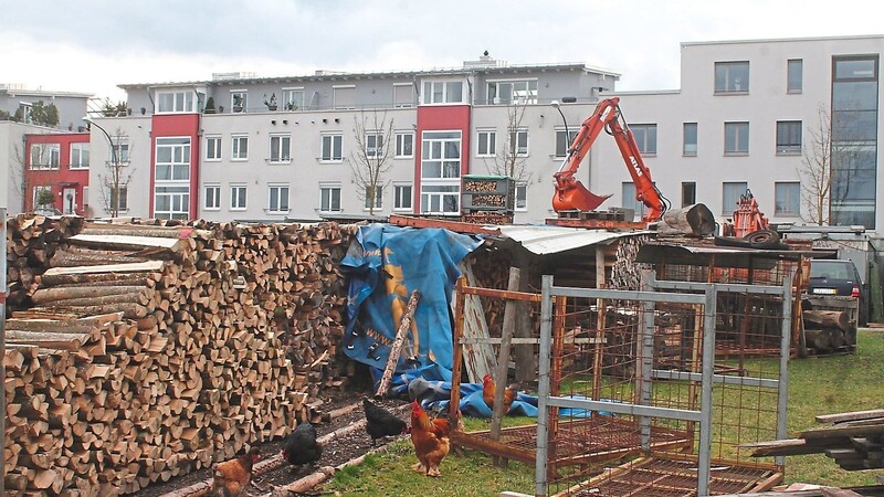 Wo heute Hühner und Holz zu bestaunen sind, soll in der Oberen Liebenau Geschosswohnungsbau mit gut 80 Wohneinheiten für rund 200 Menschen entstehen. Den Anwohnern ist das zu massiv.