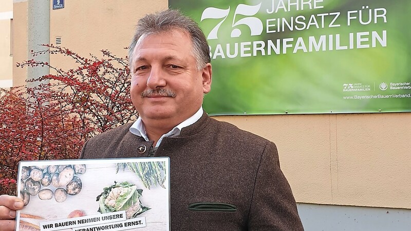 Georg Sachsenhauser, Kreisobmann des Bayerischen Bauernverbands, fordert faire Erzeugerpreise für Schweinehalter.