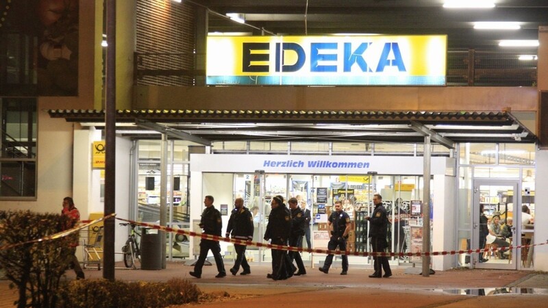 Vor diesem Edeka-Supermarkt waren die tödlichen Schüsse gefallen.