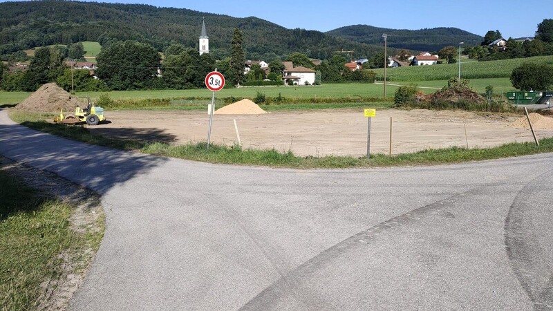 Die Baustelle des Bikeparks am Freizeitgelände in Gleißenberg.