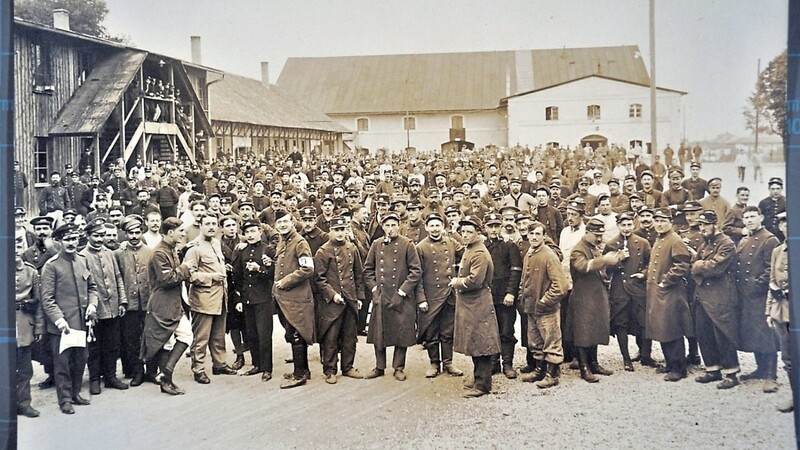 Ein Bild aus dem Kriegsgefangenenlager in Regensburg.