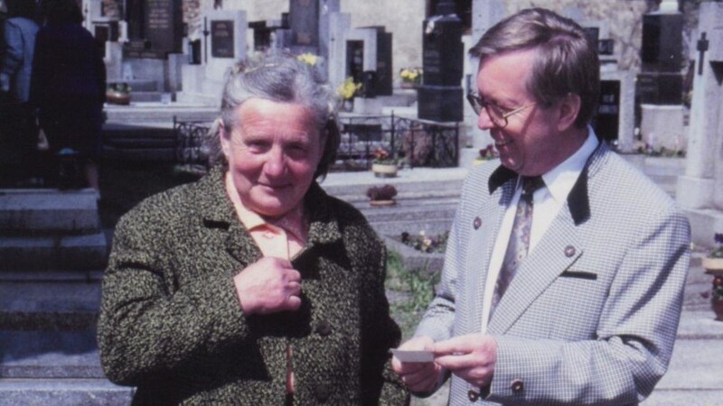 Ludwig Baumann und Ludmilla Gröslova 1991 in Loucim.