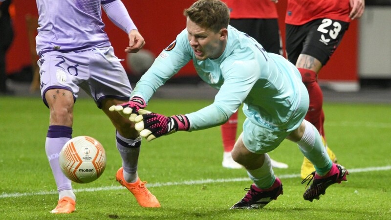 3:2-Sieg mit der AS Monaco bei Bayer Leverkusen in der Zwischenrunde der Europa League: Alexander Nübel.
