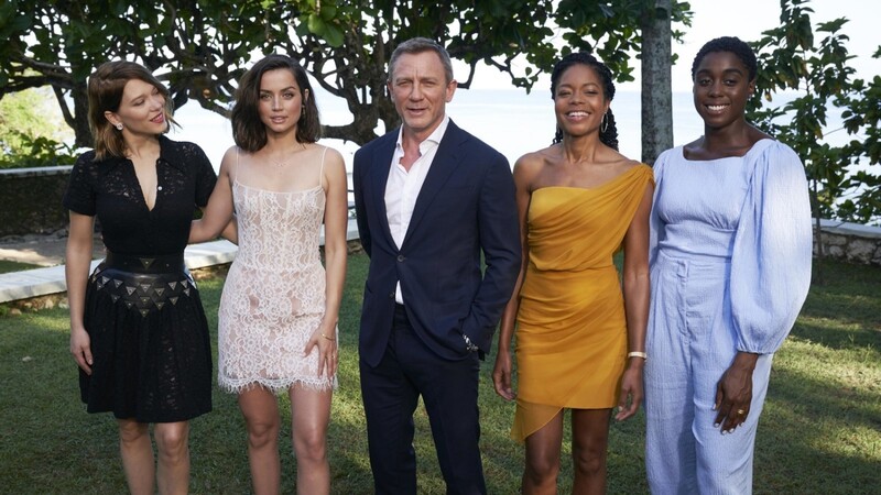 Spielen im 25. Bond mit (von links): Lea Seydoux, Ana de Armas, Daniel Craig, Naomi Harris und Lashana Lynch