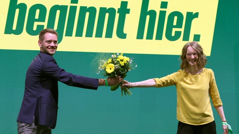 Thomas von Sarnowski und Eva Lettenbauer sind seit Mitte April das Führungsduo der bayerischen Grünen.