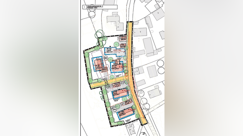 So sollen die Mehrfamilienhäuser aufgeteilt sein. Der Bebauungsplan mit integrierter Grünordnung "Waibling - Am Herdweg".