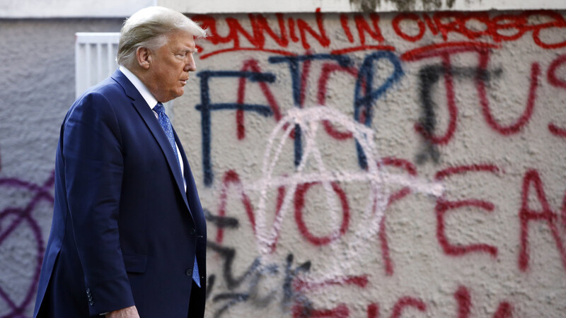 US-Präsident Donald Trump missbraucht die Proteste auch für seinen Wahlkampf.