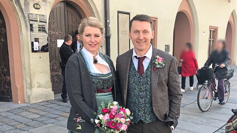 Andrea und Dieter Rademacher am Tag ihrer Hochzeit.