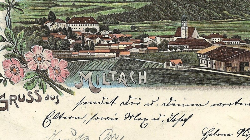 Vermutlich die älteste Ansichtskarte (um 1900) von Miltach