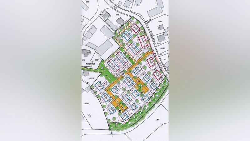 Noch sieht der Bebauungsplan Aich-Kirchfeldstraße so aus. Das wird sich nach dem Willen einer Stadtratsmehrheit wohl ändern.