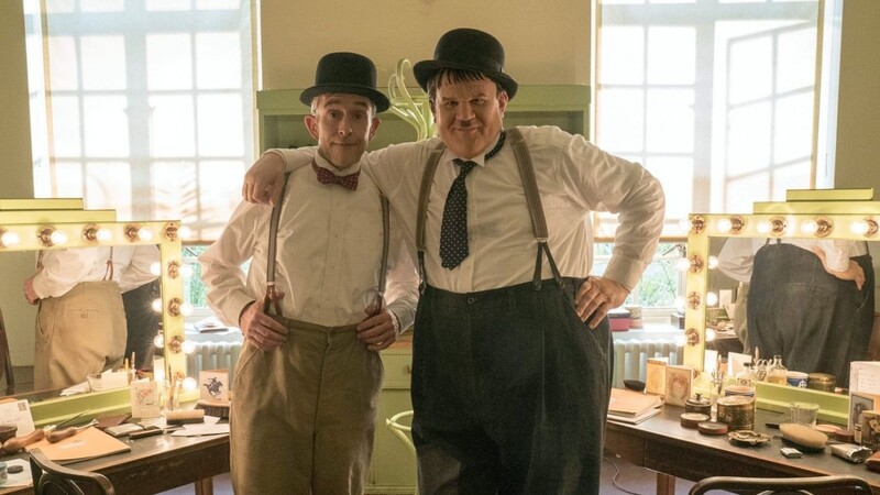 Steve Coogan (l.) als Stan Laurel und John C. Reilly als Oliver Hardy.
