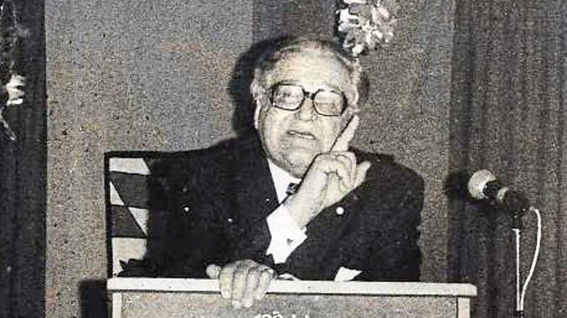 Landtagspräsident Rudolf Hanauer (hier eine etwas spätere Aufnahme) nahm sich im August 1961 Zeit für das große Sportfest des TVM und sprach am Abend im damaligen Erl-Bräu-Saal an der Marktstraße.