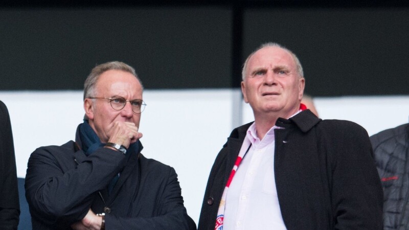 Seit langer Zeit das Führungs-Duo beim FC Bayern: Karl-Heinz Rummenigge (l) und Uli Hoeneß.