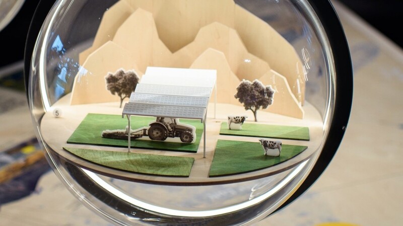Das Modell eines Bauernhofs aus dem 3 D-Drucker im Zukunftsmuseum in Berlin - bald gibt es ein solches Museum auch in Nürnberg.