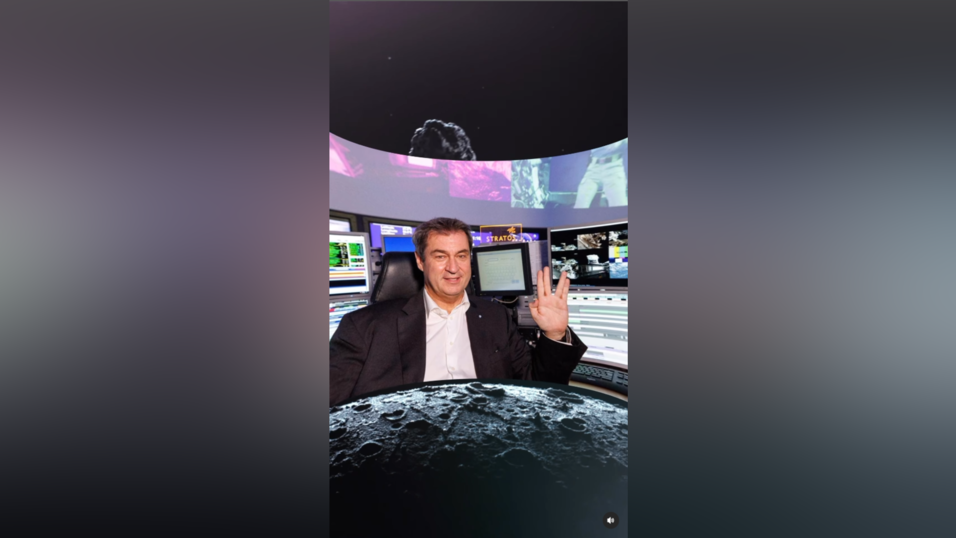 Bei #Söderspace will der bayerische Ministerpräsident seine Follower auf 'eine kleine Rundreise durch unser Sonnensystem' mitnehmen.