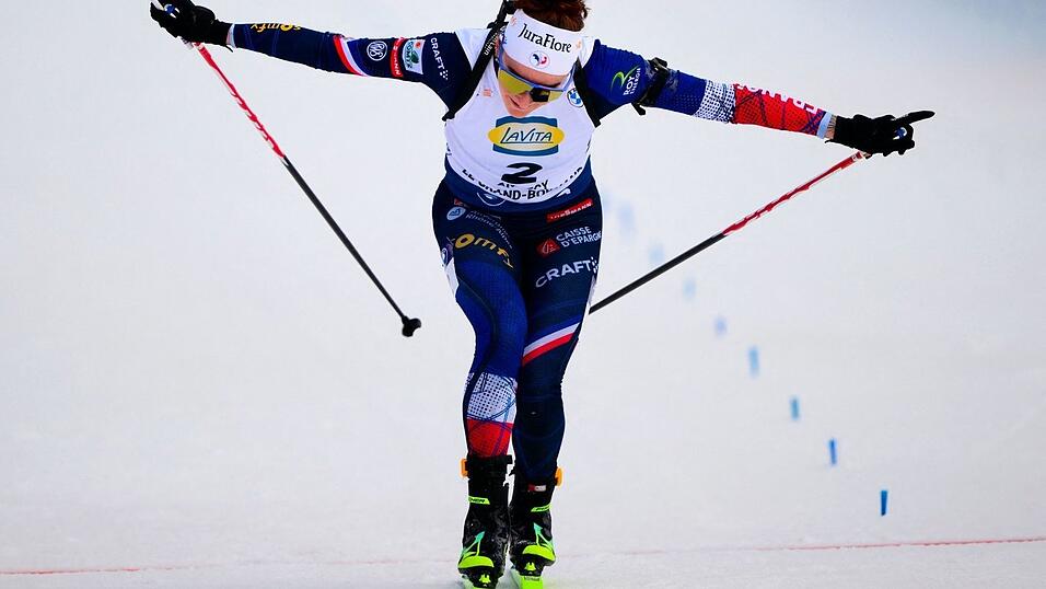 Lou Jeanmonnot lie&szlig; die heimischen Fans jubeln.