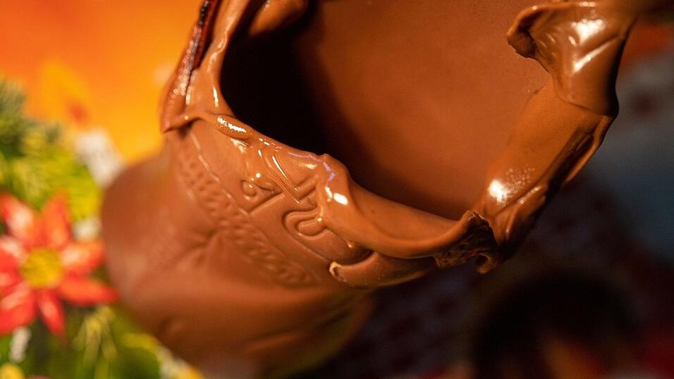 Ein geschmolzener Schokoladennikolaus (Symbolbild).