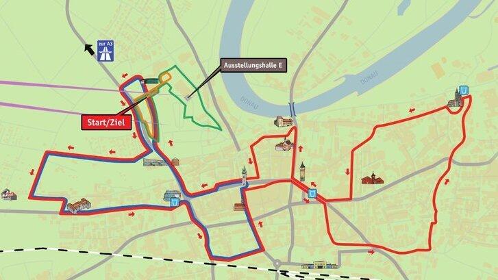 Der Streckenverlauf des diesjährigen Herzogstadtlaufs. Der Streckenverlauf des diesjährigen Herzogstadtlaufs.