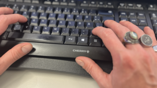 Das Unternehmen Cherry wurde 1953 gegründet und produziert Schalter für Computer-Tastaturen, PC-Mäuse und Headsets.
