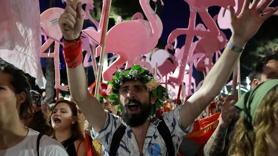 Es geht auch um Brutgebiete der Flamingos - deshalb spricht man inzwischen von der «Flamingo-Revolution» in Albanien. (Archivbild) Es geht auch um Brutgebiete der Flamingos - deshalb spricht man inzwischen von der «Flamingo-Revolution» in Albanien. (Archivbild)