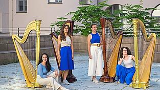 Das Münchner Harfenquartett spielt in Altdorf. Das Münchner Harfenquartett spielt in Altdorf.