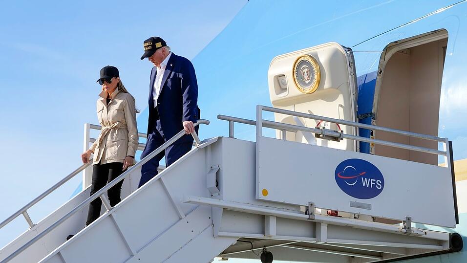 Trump kam mit seiner Frau Melania nach Kalifornien.