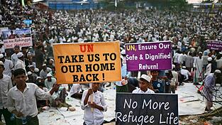 Rohingya-Flüchtlinge leben teils seit Jahrzehnten in Bangladesch (Archivbild) Rohingya-Flüchtlinge leben teils seit Jahrzehnten in Bangladesch (Archivbild)