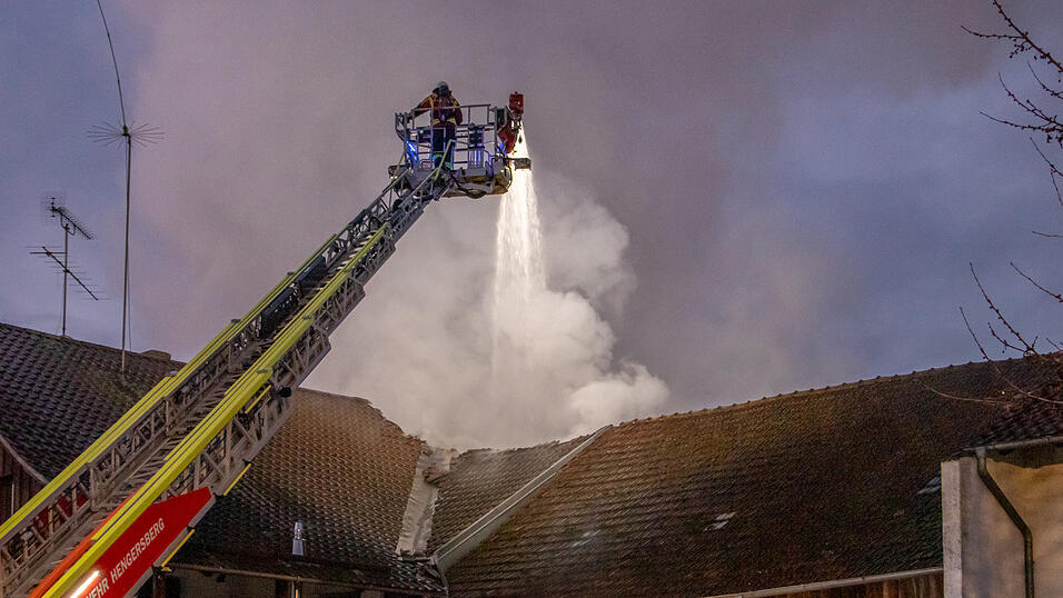 Auf einem Hof in Niederalteich ist ein Feuer ausgebrochen. Die Feuerwehr bek&auml;mpfte die Flammen.