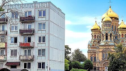 Alte Plattenbauten und prächtige Bauwerke, wie die orthodoxe Marinekathedrale von St. Nikolaus, stehen hier nebeneinander: Das Viertel Karosta wirkt wie aus der Zeit gefallen.