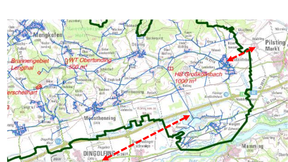 Die geplante Einspeisung der Verbundleitung.