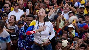 Sie ist die bessere Wahl: Die venezolanische Oppositionsführerin María Corina Machado wird für ihren Einsatz für die demokratischen Rechte des venezolanischen Volkes mit dem Friedensnobelpreis ausgezeichnet. (Archiv)
