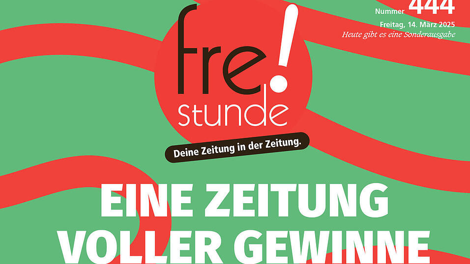 14. März 2025: Jede Schnapszahl-Zeitung der Freistunde ist besonders: Denn sie alle stecken voller Preise zum Verlosen an unsere Leser. Bei der 444. Ausgabe erreichen wir beim Gesamtwert aller Preise erstmals die 20.000 Euro. 14. März 2025: Jede Schnapszahl-Zeitung der Freistunde ist besonders: Denn sie alle stecken voller Preise zum Verlosen an unsere Leser. Bei der 444. Ausgabe erreichen wir beim Gesamtwert aller Preise erstmals die 20.000 Euro.