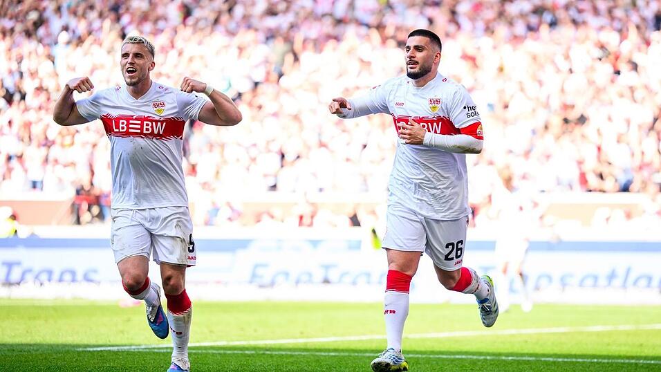 Wollen gegen die Bayern jubeln: Eremedin Demirovic und Deniz Undav vom VfB. (Archivbild)