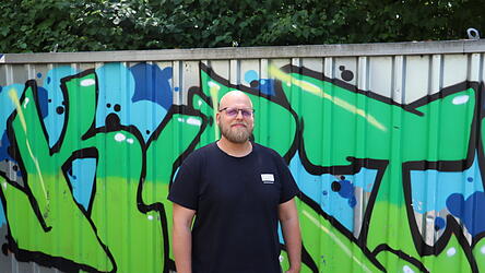 Sozialarbeiter Benjamin Diestelmann.