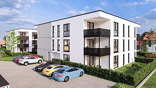 Das Neubauprojekt in der Molkereistraße wächst: Ende 2026 sollen schon drei Häuser komplett fertig und einzugsbereit sein.