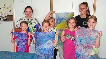 Stolz zeigten die Kinder das Endresultat