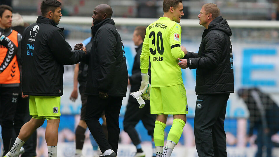 Vitus Eicher erhielt im ersten Spiel unter dem neuen Trainer Torsten Fröhling seine Chance im 'Löwen'-Tor. (Foto: sampics/Augenklick)