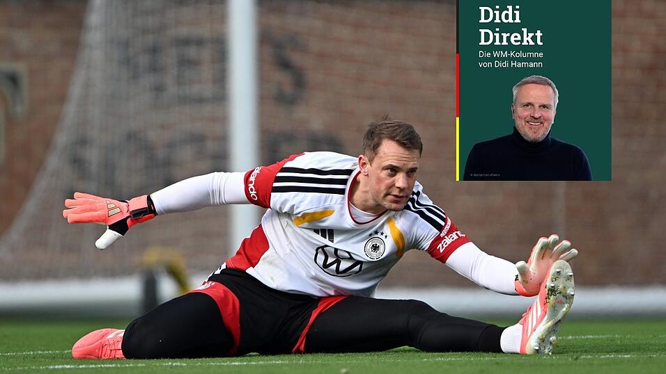 Manuel Neuer „braucht auch Wettkampfpraxis“, betont Didi Hamann. Sollte der 40-Jährige zum Auftaktspiel gegen Curaçao nicht topfit sein, würde der frühere Nationalspieler auf Oliver Baumann als Nummer eins setzen. Manuel Neuer „braucht auch Wettkampfpraxis“, betont Didi Hamann. Sollte der 40-Jährige zum Auftaktspiel gegen Curaçao nicht topfit sein, würde der frühere Nationalspieler auf Oliver Baumann als Nummer eins setzen.