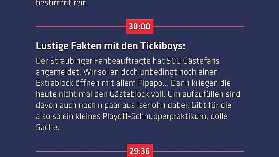 Kann man natürlich lustig finden - aber wohl eher, wenn man aus Berlin kommt: Sticheleien und Provokationen beim offiziellen Eisbären-Liveticker während der ersten Viertelfinal-Partie am Sonntag der StraubingTigers in der Hauptstadt. Kann man natürlich lustig finden - aber wohl eher, wenn man aus Berlin kommt: Sticheleien und Provokationen beim offiziellen Eisbären-Liveticker während der ersten Viertelfinal-Partie am Sonntag der StraubingTigers in der Hauptstadt.