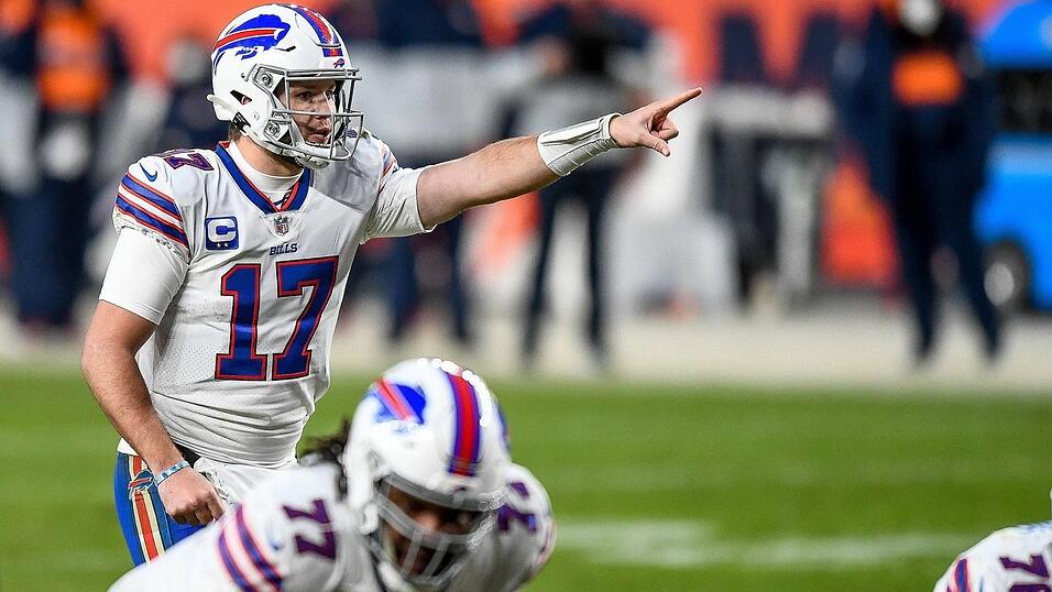 'Da geht's lang': Josh Allen und die Buffalo Bills sind auf dem Weg zum Super Bowl erst einmal gegen die Indianapolis Colts gefordert.