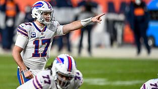 'Da geht's lang': Josh Allen und die Buffalo Bills sind auf dem Weg zum Super Bowl erst einmal gegen die Indianapolis Colts gefordert.