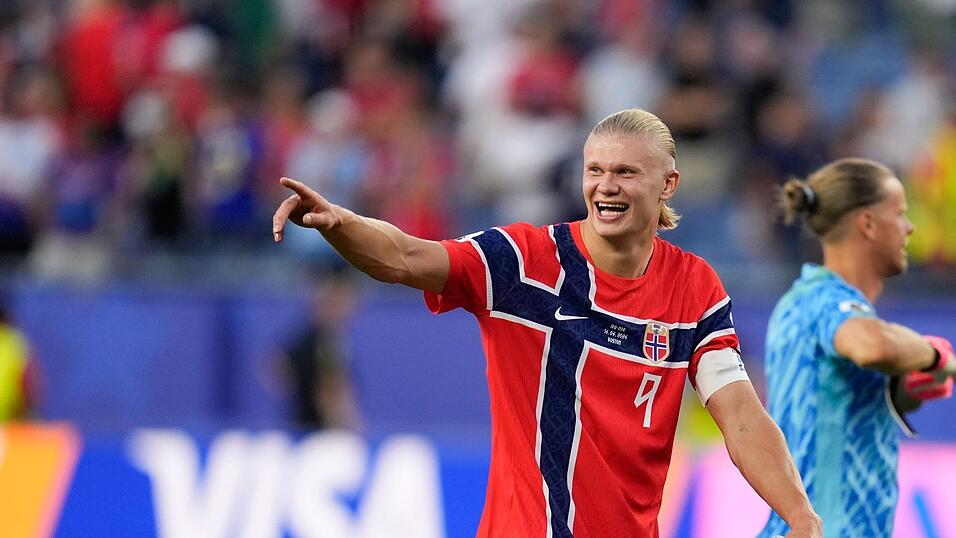 Traf bei seinem WM-Deb&uuml;t doppelt: Erling Haaland.